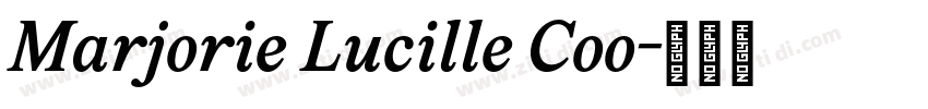 Marjorie Lucille Coo字体转换